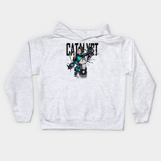 Apex legends Catalyst middle black Kids Hoodie by LucioDarkTees